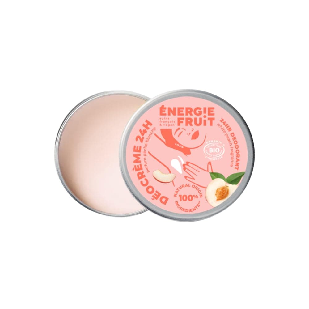 ENERGIE FRUIT | Deodorante crema 48 ore | Fragranza Pesca | BIO certificato da ECOCERT