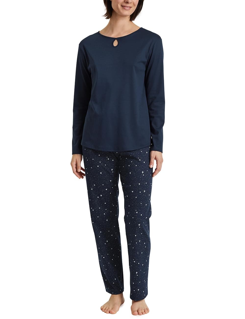 CALIDA Sweet Dreams Set di Pigiama, Peacoat Blue, 54-56 Donna