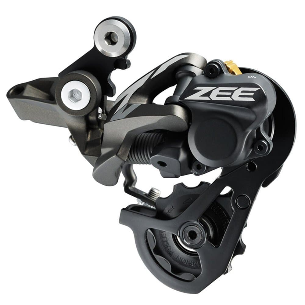SHIMANO RD-M640 - Deragliatore Posteriore Zee Shadow Plus a 10 velocità, Uomo, 153102, Colore Unico, Use with 11-32/11-36 Cassette