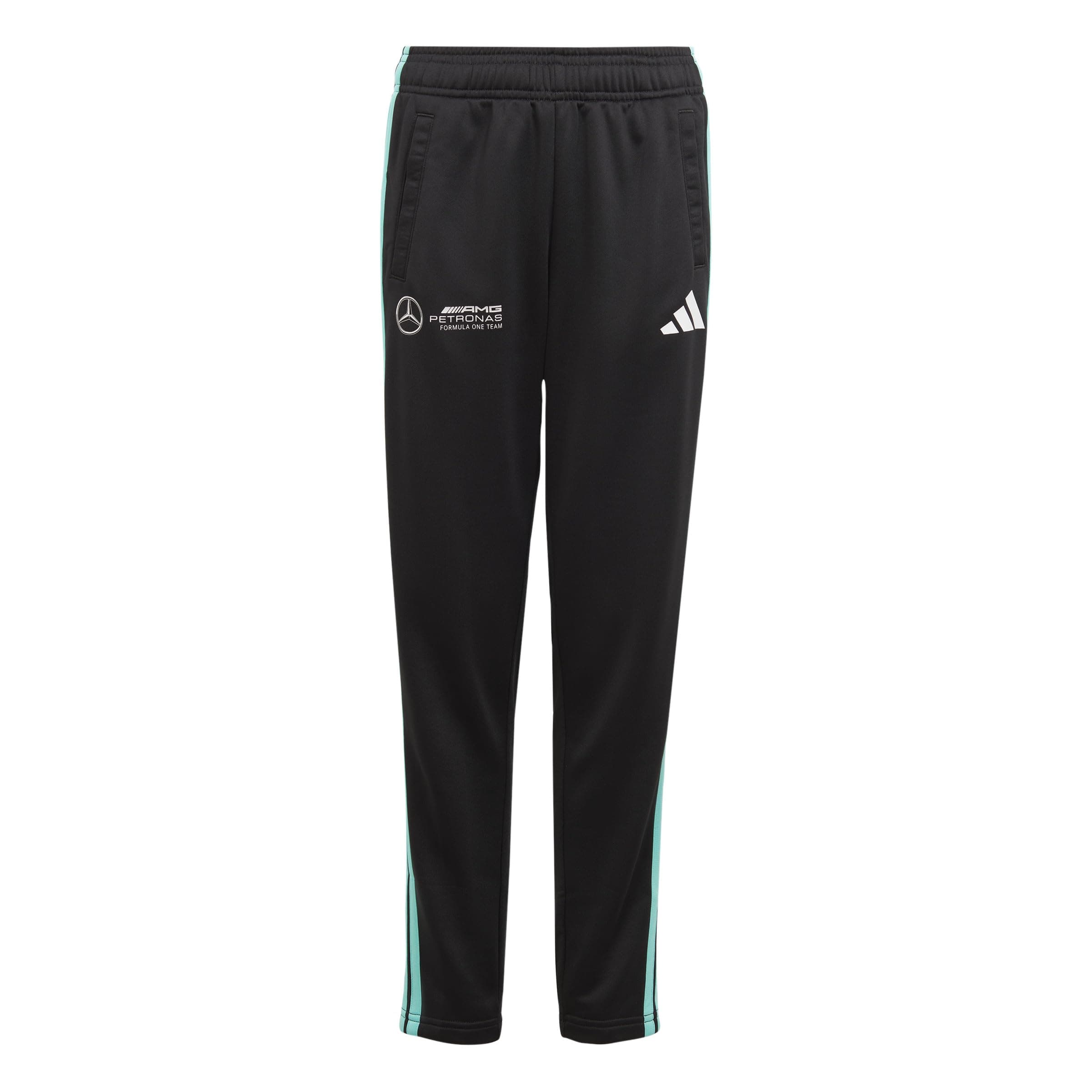 adidas Unisex - Bambini Mercedes - AMG Petronas Formula One Team Dna Pant Youth, Black/White, 11-12 Years