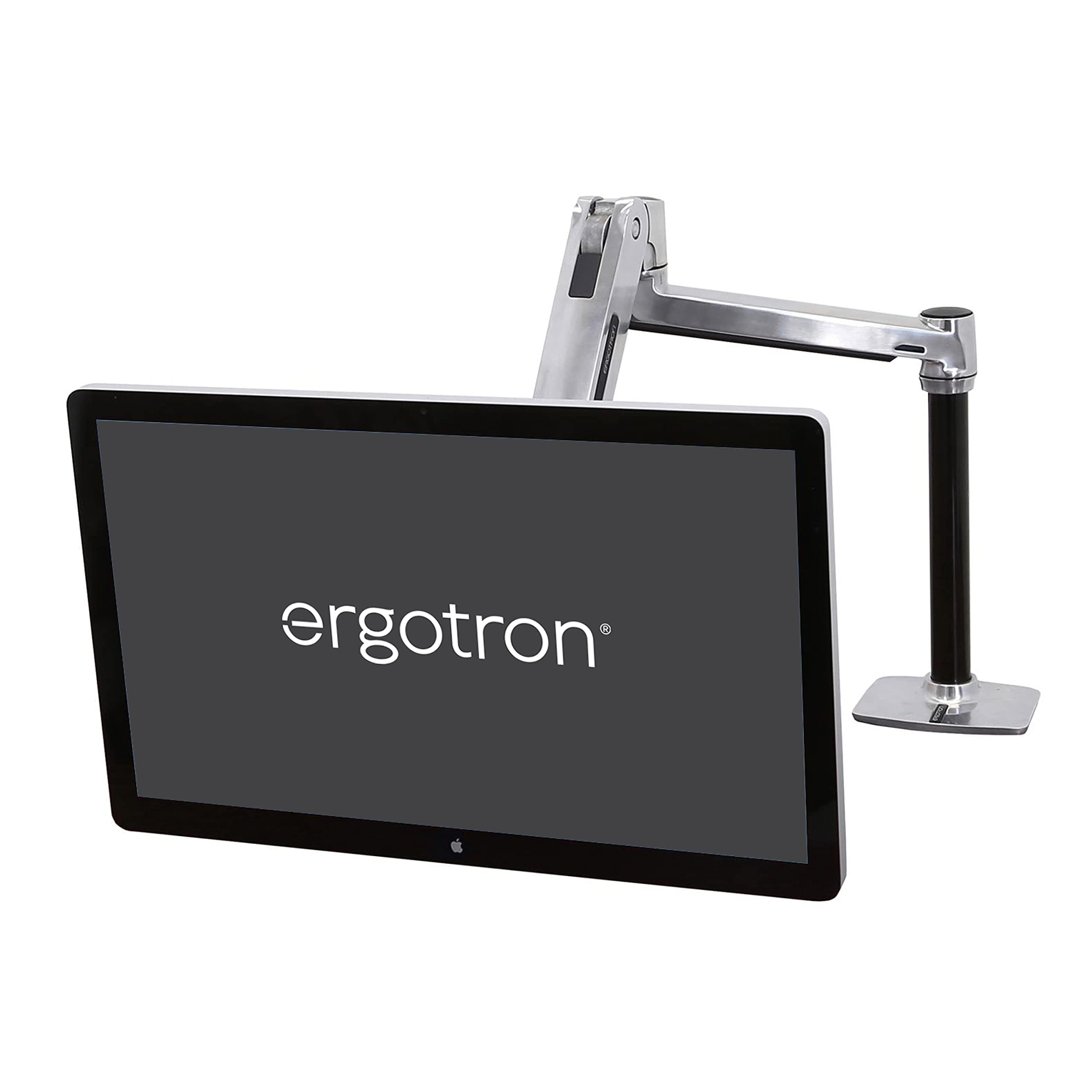 Ergotron - Braccio per monitor singolo LX Sit-Stand, supporto da scrivania VESA - per monitor fino a 42 pollice, 3,2-11,3kg - Alluminio lucido (45-360-026)