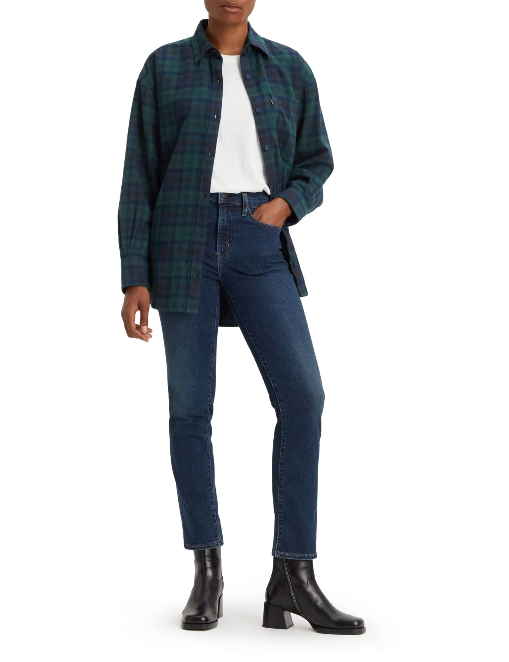 Levi's 724 High Rise Straight, Jeans Donna, Blue Swell, 30W / 30L