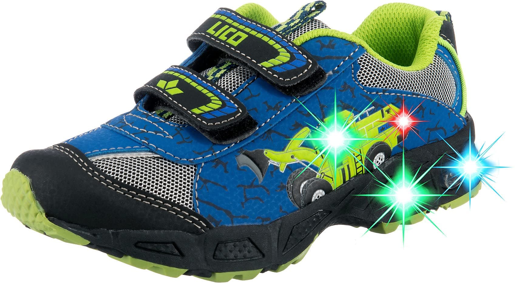Lico Loader V Blinky, Scarpe da Ginnastica Basse, Blu (Blau/Schwarz/Lemon Blau/Schwarz/Lemon), 34 EU