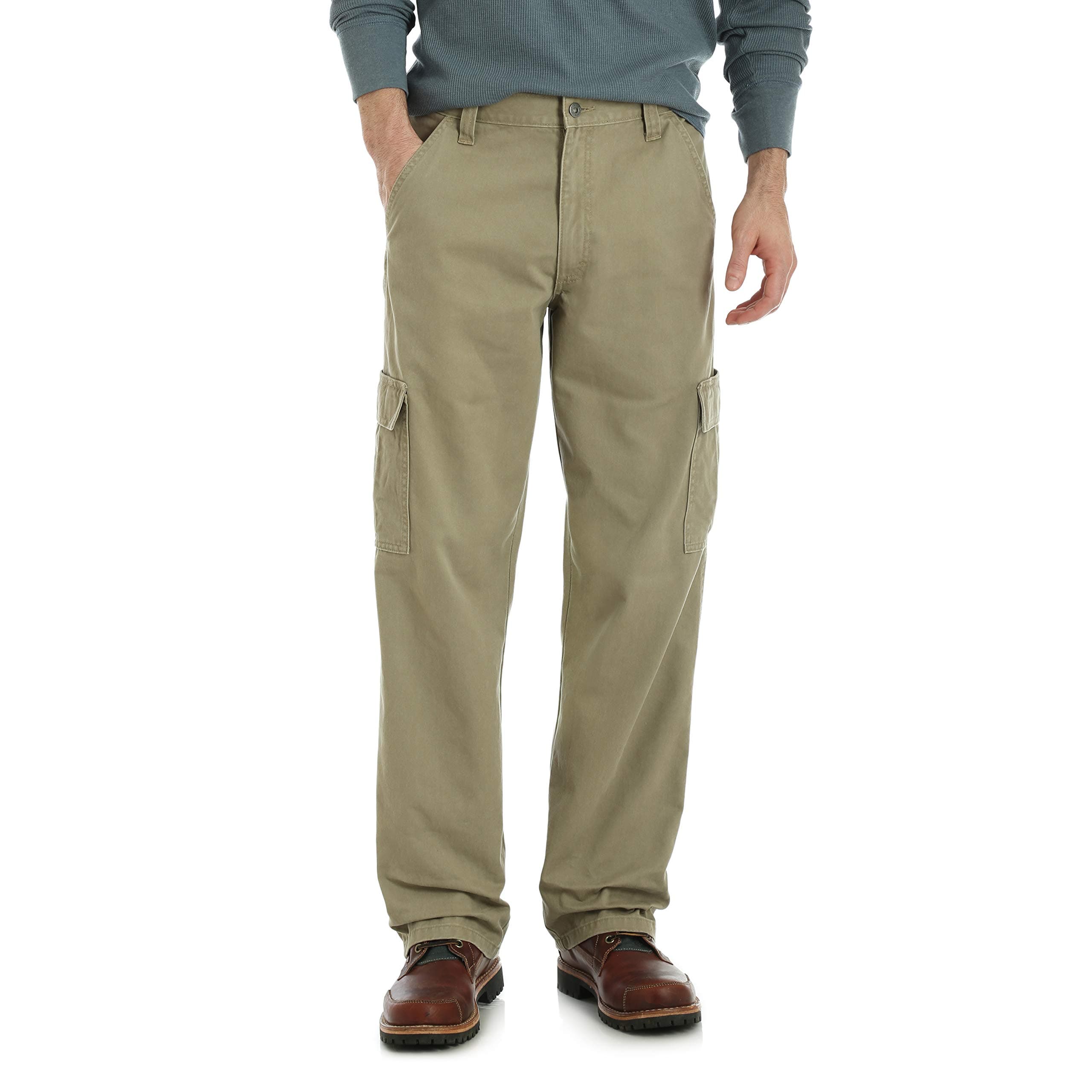 Wrangler Men's Big-Tall Authentics Classic Cargo Pant, British Khaki Twill, 44W x 30L
